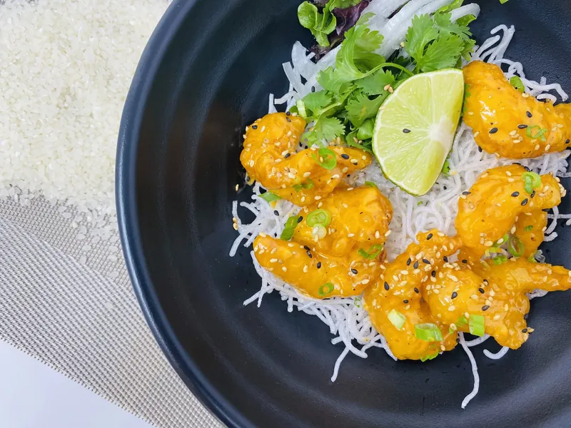 Bang bang shrimp tossed in sweet and spicy sauce